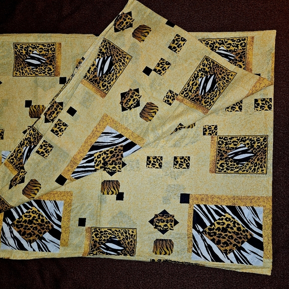 Duvet Cover Yellow Animal Print Zebra Leopard 100% cotton - Picture 3 of 4